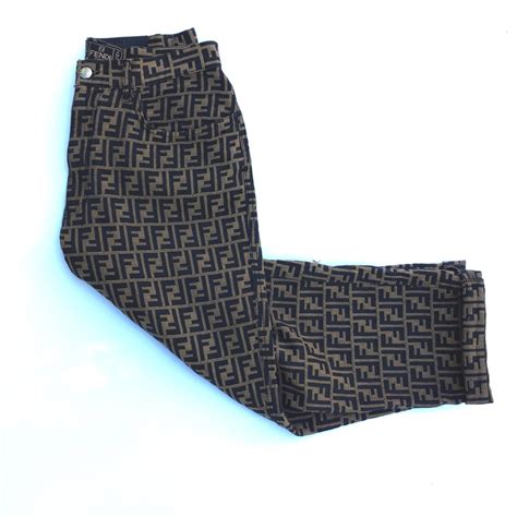 fendi zucca print pants|fendi clothing for women.